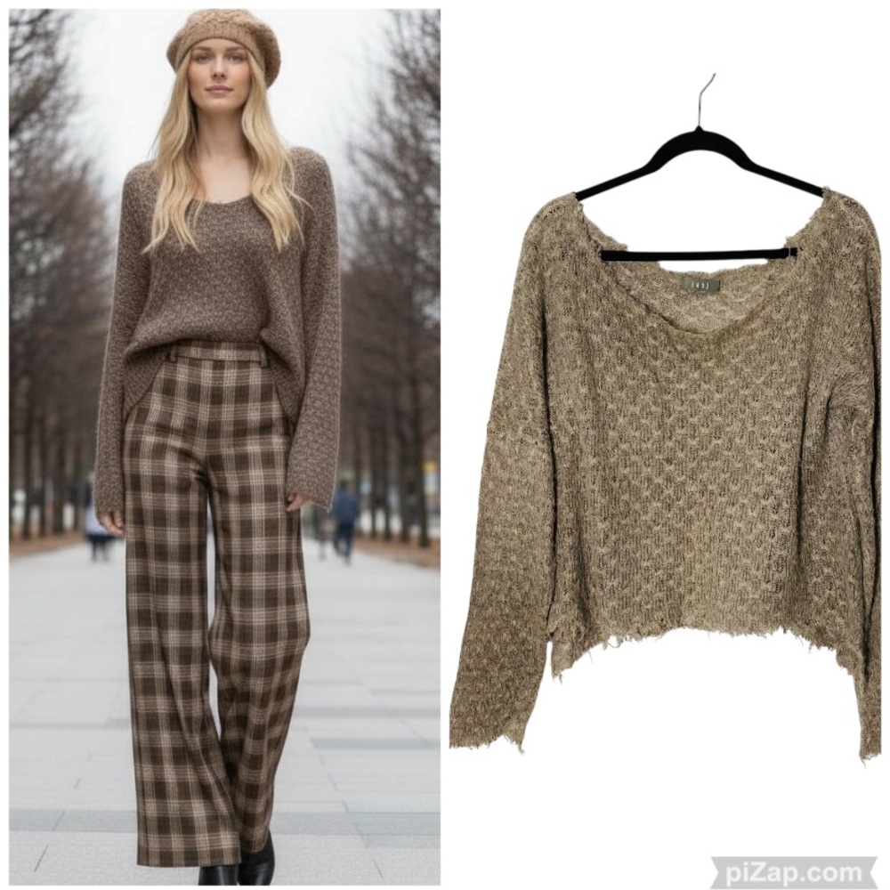 SAGA Slouchy Distressed Sweater